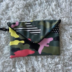 Multi colored clutch